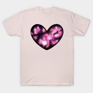 Pink Galaxy Heart T-Shirt